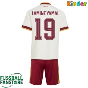 Spanien Lamine Yamal #19 Replik Auswärtstrikot Kinder WM 2026 Kurzarm (+ Kurze Hosen)